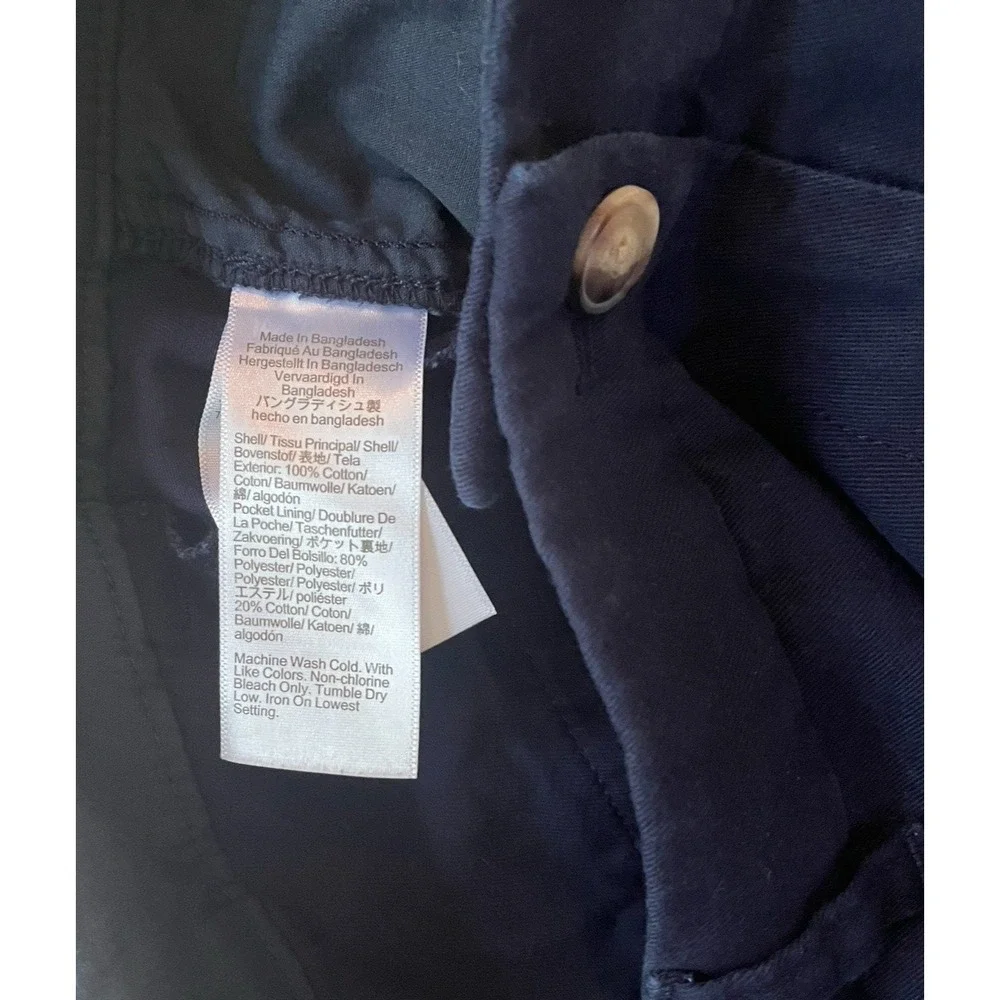J.Crew Women's Size 8 Navy Blue Chino Short 100% Cotton Exterior Preppy Classic